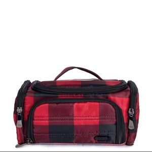 Lug Trolley Mini Cosmetic Case. NWT Buffalo checked Red
